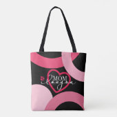Tote Bag Elegant design texte Maman I Love You With Heart (Dos)