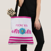 Tote Bag Elegant Design Texte Meilleure maman Ever pour la (De près)