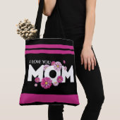 Tote Bag Elegant Design Texte Meilleure maman Ever pour la (De près)