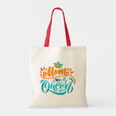 Tote Bag Elegant Design Typografy Maman Is My Queen (Dos)