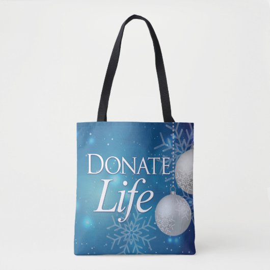 Tote Bag Élégant don de vie Noël (Devant)