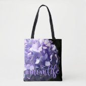 Tote Bag Élégant doux fleurs violettes hydrangées violettes (Devant)