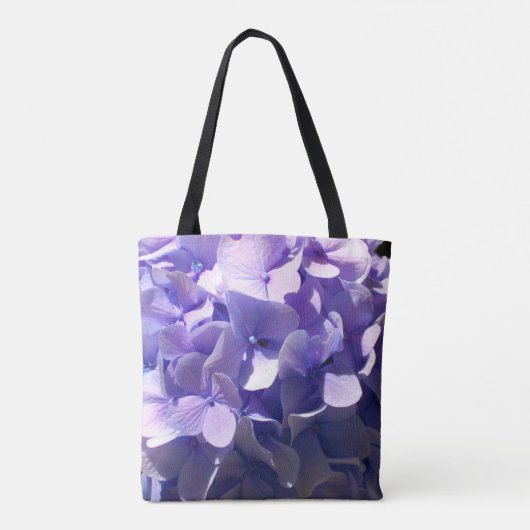 Tote Bag Élégant doux fleurs violettes hydrangées violettes (Dos)