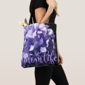 Tote Bag Élégant doux fleurs violettes hydrangées violettes (De près)