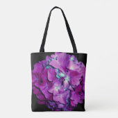 Tote Bag Elégant doux Magenta turquoise hydrangées florales (Dos)