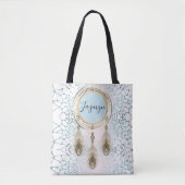 Tote Bag Elégant Dreamcatcher Abstrait Personnalisé (Devant)