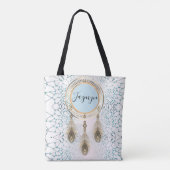 Tote Bag Elégant Dreamcatcher Abstrait Personnalisé (Dos)