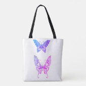 Tote Bag Élégant Duo à papillon violet —Fourre-tout (Dos)