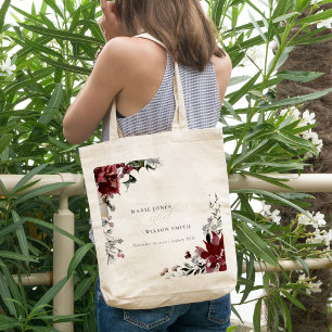 Tote Bag Élégant Dusky Chaud Winter Festiage Mariage Foliag