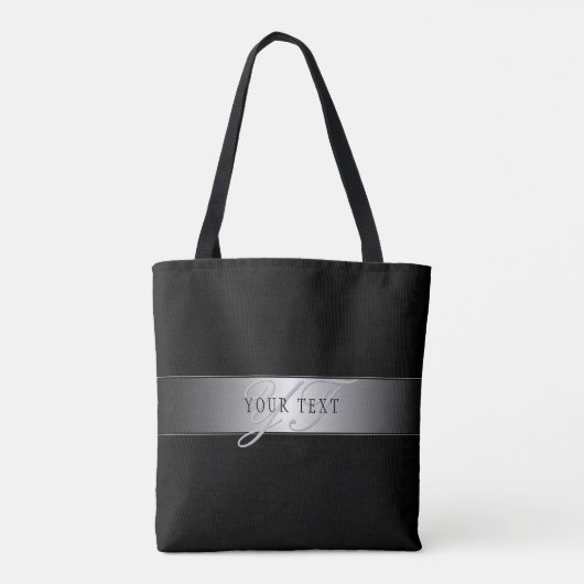 Tote Bag Élégant écriture de script de monogramme modifiabl (Dos)
