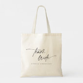 Tote Bag Élégant Elégant Equipe Mariée Script Typographie (Dos)