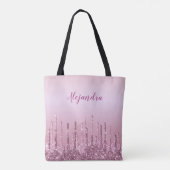 Tote Bag Élégant élégant rose rose rose parties scintillant (Dos)