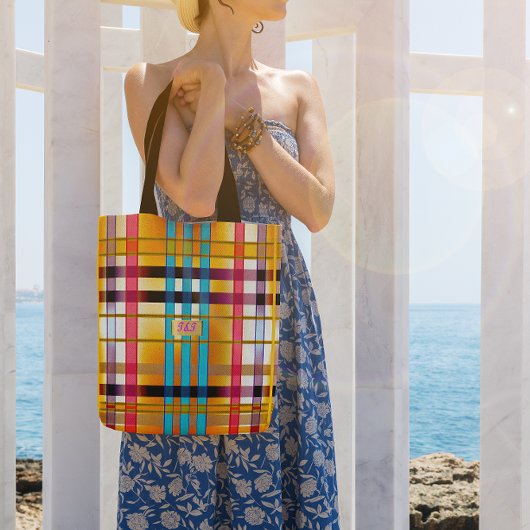 Tote Bag Élégant et branché Summer Plaid Wexford