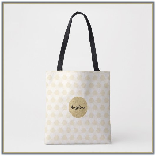 Tote Bag Élégant été or et beige
