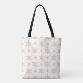 Tote Bag Élégant Faux Gold Snowflakes Noël Patttern (Dos)