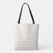 Tote Bag élégant faux or parties scintillant rayures motif (Dos)