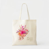 Tote Bag Élégant Favori Personnalisé de Fête de Mariage Flo (Devant)