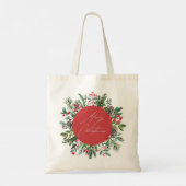 Tote Bag Élégant feuillage de Noël (Dos)