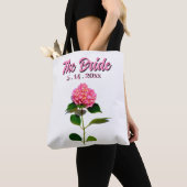 Tote Bag Élégant fleur rose flore hydrangea rose (De près)