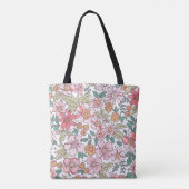 Tote Bag Elegant floral pattern in small hand draw flower. (Dos)