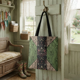 Tote Bag Élégant floral vintage inspiré de l'antique