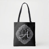 Tote Bag Élégant Goth Initial (Devant)