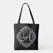 Tote Bag Élégant Goth Initial (Dos)