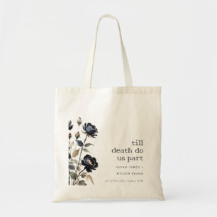 Tote Bag Elégant gothique noir Rose noir Mariage