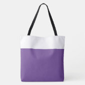 Tote Bag Élégant Grand Blocage de couleur blanc violet (Dos)