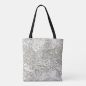 Tote Bag Elegant Grey Floral Toile (Dos)