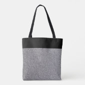 Tote Bag Elegant Gris Parties scintillant Noir Pesonalized (Dos)