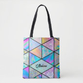 Tote Bag Elégant holographique coloré (Devant)