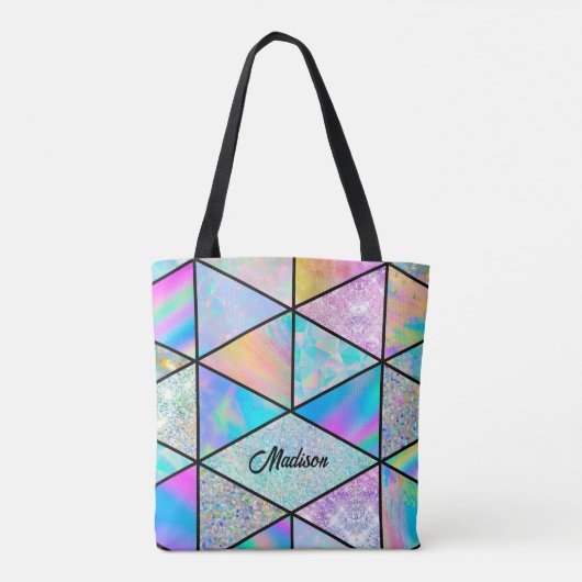 Tote Bag Elégant holographique coloré (Dos)