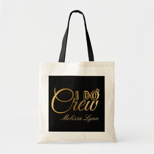 Tote Bag élégant I do équipage personnalisation Mariage (Devant)