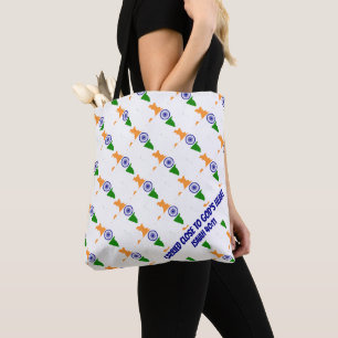 Tote Bag Élégant INDIA DRAPEAU Dieu coeur Isaïe 40