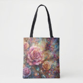Tote Bag Elégant jardin rose Art Nouveau (Devant)