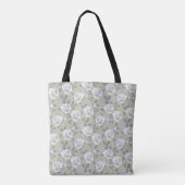 Tote Bag Elégant Jardin Rose Monogramme Sage Green (Dos)