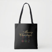 Tote Bag Élégant Joyeux Noël Snowflake Art (Devant)