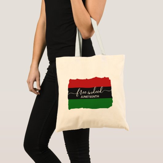 Tote Bag Élégant JUNETE JUNEENTH PANAfricain LIBRE (Devant (produit))
