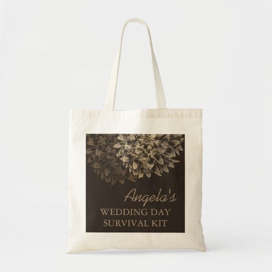 Tote Bag Élégant kit de survie de jour de mariage (Devant)
