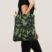 Tote Bag Elégant Lilly de la vallée motif (De près)