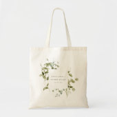 Tote Bag Élégant Mariage d'aquarelle de feuillage botanique (Devant)