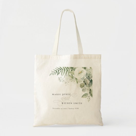 Tote Bag Elégant Mariage de feuillage de Ferne Eucalyptus (Devant)