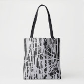 Tote Bag Élégant mignon Simple Noir & Gris (Devant)