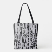 Tote Bag Élégant mignon Simple Noir & Gris (Dos)
