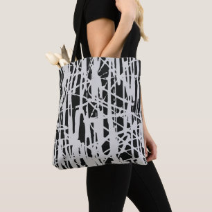 Tote Bag Élégant mignon Simple Noir & Gris
