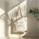 Tote Bag Élégant minimaliste Mariage de calligraphie<br><div class="desc">Complimentez votre événement mariage classique avec cet élégant sac fourre-tout mariage de calligraphie minimaliste.</div>
