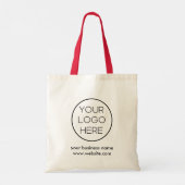 Tote Bag Élégant minimaliste personnalisé logo d'entreprise (Dos)
