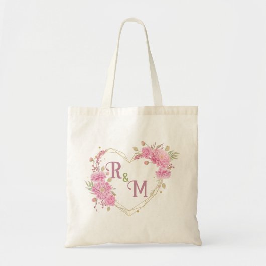 Tote Bag Élégant minimum Chic Nom de monogramme de la lettr (Devant)