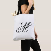 Tote Bag Élégant Monogramme initial (De près)